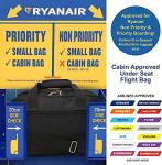 Aerolite 40x20x25cm Ryanair Maximum Size Premium Lightweight Foldable Under Seat Flight Travel Carry On Hand Cabin Luggage Duffel Bag Holdall 40x20x25 (Black, Set of 2)