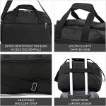 Aerolite 40x20x25cm Ryanair Maximum Size Premium Lightweight Foldable Under Seat Flight Travel Carry On Hand Cabin Luggage Duffel Bag Holdall 40x20x25 (Black, Set of 2)