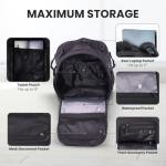 Aerolite 45x36x20cm Easyjet Maximum 32L Tactical Backpack Eco-Friendly Shower-Resistant Camping Hiking Trekking Travel Carry On Hand Cabin Luggage Flight Rucksack Bag 45x36x20 Easyjet Approved Black