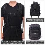 Aerolite 45x36x20cm Easyjet Maximum 32L Tactical Backpack Eco-Friendly Shower-Resistant Camping Hiking Trekking Travel Carry On Hand Cabin Luggage Flight Rucksack Bag 45x36x20 Easyjet Approved Black