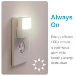 GE White Always-On LED Night Light, Plug into Wall, Compact, Soft Glow, UL-Listed, Ideal for Bedroom, Nursery, Bathroom, Hallway, 11311, 2 Pack