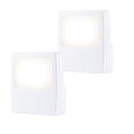 GE White Always-On LED Night Light, Plug into Wall, Compact, Soft Glow, UL-Listed, Ideal for Bedroom, Nursery, Bathroom, Hallway, 11311, 2 Pack
