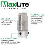 MaxLite Plug in Night Light Dusk to Dawn, White