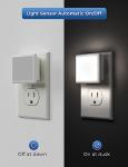L LOHAS LED Night Lights Plug into Wall 2-Pack, 0.3W Plug in Night Light, Dusk to Dawn, 5000K Daylight White Bright Nightlight Auto-On/Off for Adults Kids Room Bedroom Bathroom Hallway Kitchen Non-Dim