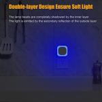 YUNLEX 2 Pack Plug in Dimmable Night Light, Blue Nightlight, Auto Dusk to Dawn Sensor, LED Night Light, Soft Glow, Diffused Light for Bathroom, Hallway, Stairs, Kitchen, Bedroom