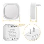 YUNLEX 2 Pack Plug in Dimmable Night Light, Blue Nightlight, Auto Dusk to Dawn Sensor, LED Night Light, Soft Glow, Diffused Light for Bathroom, Hallway, Stairs, Kitchen, Bedroom