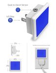 L LOHAS LED Blue Night Lights Plug into Wall 2-Pack, 0.3W Plug in Night Light, Dusk to Dawn, Bright Nightlight Auto-On/Off, for Adults Kids Room Bedroom Bathroom Hallway Kitchen, Non-Dim
