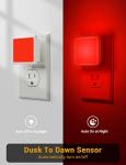 Red Night Light,JandCase Red NightLight[2 Pack],0.3W LED Night Light with Auto Light Sensor,Night Lamp Plug into Wall for Bedroom,Corridor,Hallway,Non-dimmable