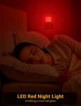 Red Night Light,JandCase Red NightLight[2 Pack],0.3W LED Night Light with Auto Light Sensor,Night Lamp Plug into Wall for Bedroom,Corridor,Hallway,Non-dimmable