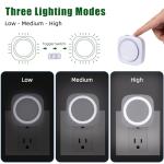 WEEKUU LED Night Lights Plug into Wall, Indirect Soft Dimmable Night Light with Dust to Dawn Sensor, White Nightlight for Bedroom,Bathroom,Kitchen,Stairs,Hallway,Travel, 4 Packs, White