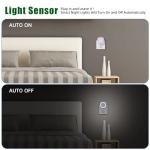 WEEKUU LED Night Lights Plug into Wall, Indirect Soft Dimmable Night Light with Dust to Dawn Sensor, White Nightlight for Bedroom,Bathroom,Kitchen,Stairs,Hallway,Travel, 4 Packs, White