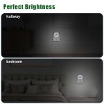 WEEKUU LED Night Lights Plug into Wall, Indirect Soft Dimmable Night Light with Dust to Dawn Sensor, White Nightlight for Bedroom,Bathroom,Kitchen,Stairs,Hallway,Travel, 4 Packs, White