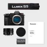 Panasonic Lumix S5D, Full Frame Mirrorless Camera Body, with S-R1840E 18-40mm S lens, 24.2MP, 4K 60P Recording, Live View Finder, Free Angle Monitor, Wi-Fi, Bluetooth, Black