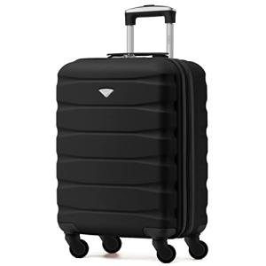 Flight Knight 55x40x20 Ryanair Priority Cabin Suitcase, Also for EasyJet, Jet2, Lightweight,ABS Hard Shell, Durable 4-Wheel Cabin Case, Carry-On Size 10kg Hand Luggage, Travel Bag- 55 x 40 x 20