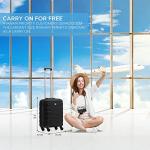 Flight Knight 55x40x20 Ryanair Priority Cabin Suitcase, Also for EasyJet, Jet2, Lightweight,ABS Hard Shell, Durable 4-Wheel Cabin Case, Carry-On Size 10kg Hand Luggage, Travel Bag- 55 x 40 x 20