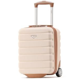 Flight Knight Lightweight 2 Wheel ABS Hard Case Suitcases Cabin Carry On Hand Luggage Approved for Over 100 Airlines Including Wizz, Ryanair & easyJet Approved Free Carry On 40x30x20cm