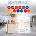 Flight Knight Lightweight 2 Wheel ABS Hard Case Suitcases Cabin Carry On Hand Luggage Approved for Over 100 Airlines Including Wizz, Ryanair & easyJet Approved Free Carry On 40x30x20cm