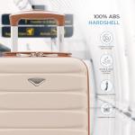 Flight Knight Lightweight 2 Wheel ABS Hard Case Suitcases Cabin Carry On Hand Luggage Approved for Over 100 Airlines Including Wizz, Ryanair & easyJet Approved Free Carry On 40x30x20cm