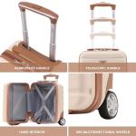 Flight Knight Lightweight 2 Wheel ABS Hard Case Suitcases Cabin Carry On Hand Luggage Approved for Over 100 Airlines Including Wizz, Ryanair & easyJet Approved Free Carry On 40x30x20cm