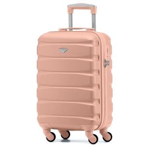 Flight Knight Cabin Suitcase 55x35x20, Lightweight Carry On Bag for Over 100 Airlines- Ryanair, EasyJet, British Airways, Virgin Atlantic - Small Durable Hand Luggage, ABS Hard Shell- TSA Lock