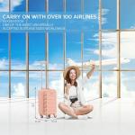 Flight Knight Cabin Suitcase 55x35x20, Lightweight Carry On Bag for Over 100 Airlines- Ryanair, EasyJet, British Airways, Virgin Atlantic - Small Durable Hand Luggage, ABS Hard Shell- TSA Lock