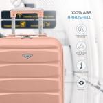 Flight Knight Cabin Suitcase 55x35x20, Lightweight Carry On Bag for Over 100 Airlines- Ryanair, EasyJet, British Airways, Virgin Atlantic - Small Durable Hand Luggage, ABS Hard Shell- TSA Lock