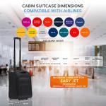 Flight Knight 45x36x20cm easyJet Underseat Carry On Non Priority Approved Hand Luggage Case - 2 Wheels - Ultra Lightweight Durable Soft Case Textile Cabin Suitcase