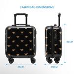Flight Knight Carry On Suitcase - 8 Wheel TSA Lock USB Port - Anti Crack Case Hard Luggage Approved for easyJet, Jet2, BA