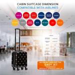 Flight Knight Carry On Suitcase - 8 Wheel TSA Lock USB Port - Anti Crack Case Hard Luggage Approved for easyJet, Jet2, BA