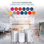 Flight Knight Premium Travel Suitcase - 8 Spinner Wheels - Built-in TSA Lock Lightweight Aluminium Frame, ABS Hard Shell Carry on Check in Luggage Highly Durable - Approved for Over 100 Airlines