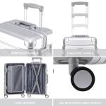 Flight Knight Premium Travel Suitcase - 8 Spinner Wheels - Built-in TSA Lock Lightweight Aluminium Frame, ABS Hard Shell Carry on Check in Luggage Highly Durable - Approved for Over 100 Airlines