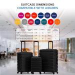 Flight Knight Lightweight 4 Wheel ABS Hard Case Extra Large Suitcase Approved for Over 100 Airlines Including easyJet, British Airways, Ryanair, Jet2, Emirates & Many More - Check-in Large Size 29"