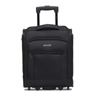 Flight Knight 45x36x20cm easyJet Underseat Carry On Non Priority Approved Hand Luggage Case - 2 Wheels - Ultra Lightweight Durable Soft Case Textile Cabin Suitcase