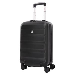 Aerolite Lightweight 55cm Hard Shell Cabin Suitcase 4 Wheel Carry On Hand Luggage Bag - Approved for easyJet, British Airways, Ryanair - Black