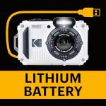 KODAK Pixpro WPZ2 - Compact Digital Camera 16M Pixels, Waterproof to 15m, Shockproof, Video 720p, LCD Screen 2.7 - Li-ion Battery, White