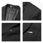 Allthemen Mens 2 Piece Suit Slim Fit Dinner Wedding Tuxedo Suits Classic Business Jacket Trousers Black M