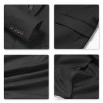 Allthemen Mens 2 Piece Suit Slim Fit Dinner Wedding Tuxedo Suits Classic Business Jacket Trousers Black M