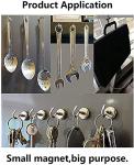 FINDMAG Magnetic Hooks, 6 Pack Strong Neodymium Magnet Hooks, Strong Magnetic Hooks for Fridge, Magnetic Hooks for Cruise, Strong Magnet with Hooks for Hanging, Kitchen, Bathroom, Garage, Grill