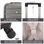 Aerolite Lightweight 55cm Hard Shell 34L Travel Carry On Hand Cabin Luggage Suitcase 4 Wheels,