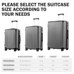 COOLIFE Suitcase Trolley Carry on Hand Cabin Luggage Hard Shell Suitcase Lightweight ABS Material with TSA Lock Telescopic Handle and 4 Dual Spinner Wheels (White, 20 Inch)