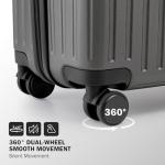 COOLIFE Suitcase Trolley Carry on Hand Cabin Luggage Hard Shell Suitcase Lightweight ABS Material with TSA Lock Telescopic Handle and 4 Dual Spinner Wheels (White, 20 Inch)