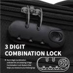 FLYMAX 26" Medium Suitcase Lightweight Luggage Expandable Hold Check in Travel Bag on Wheels Black 69L