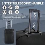 FLYMAX 26" Medium Suitcase Lightweight Luggage Expandable Hold Check in Travel Bag on Wheels Black 69L