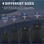 FLYMAX 26" Medium Suitcase Lightweight Luggage Expandable Hold Check in Travel Bag on Wheels Black 69L