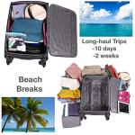 Pierre Cardin Suitcase Large Size | Super Lightweight 78cm Soft Durable Luggage | 4 Dual Spinner Wheels | Large 30" Hold Check-in Travel Case CL610 (Large, Grey & Orange)