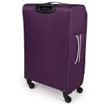 Pierre Cardin Soft Shell 31 Inch Suitcase with x4 Spinner Wheels - Cion Soft Case by Pierre Cardin | Quality Tested Soft Sided Luggage | Weighing 2.9 Kg 79cm Large 104 litres Cap (Large, Purple & Light Grey)