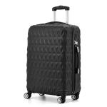 RMW Large Lightweight ABS Hard Shell Travel Hold Check in Luggage Spinner Suitcase with 4 Wheels (Black)