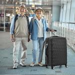 RMW Large Lightweight ABS Hard Shell Travel Hold Check in Luggage Spinner Suitcase with 4 Wheels (Black)