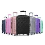RMW Large Lightweight ABS Hard Shell Travel Hold Check in Luggage Spinner Suitcase with 4 Wheels (Black)