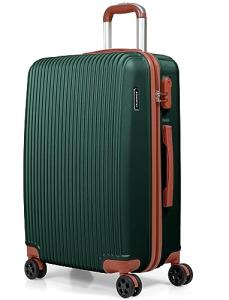 CALDARIUS Suitcase Medium Size Lightweight Hardshell Luggage | 4 Dual Spinner Wheels | Trolley Suitcase | Medium 24" Hold Check in Luggage |3 Digit Combination Lock (Dark Green, Medium 24'')